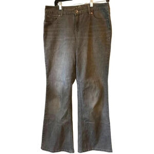 Ruff Hewn Flare Legs Light Wash Gray Mid Rise Jeans Women Size 12 Pockets